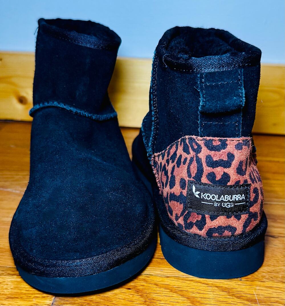 Koolaburra by UGG Women’s Suede Ankle Boots Leopard Heel – Size 6 – EUC